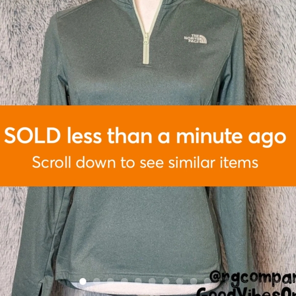 The North Face ☆ Women's 1/4 Zip SM Tech Glacier Green Marled Tailored Pullover